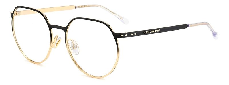 Isabel Marant Women's in 0094 Sunglasses, Black Gradient Gold, 5XL