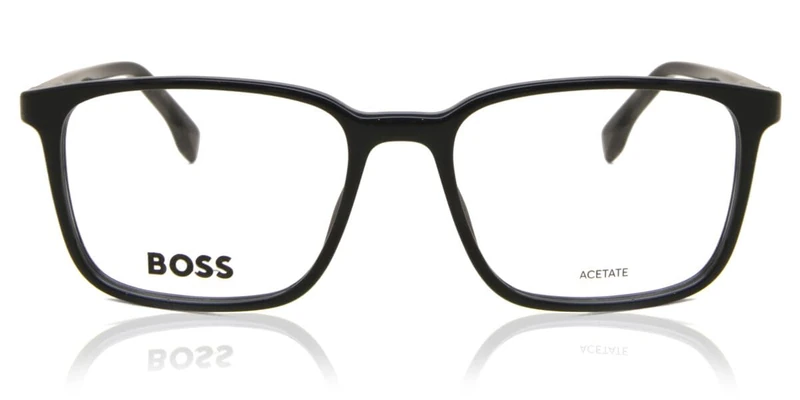 BOSS HUGO 1436 Glasses, Black, 57 for Men, Black
