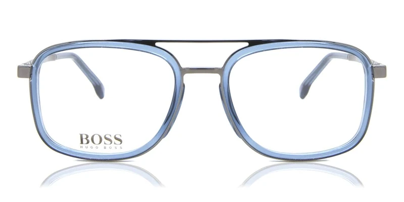 HUGO BOSS Boss 1255 Men's Metal Eyewear - Dark Ruthenium Blue