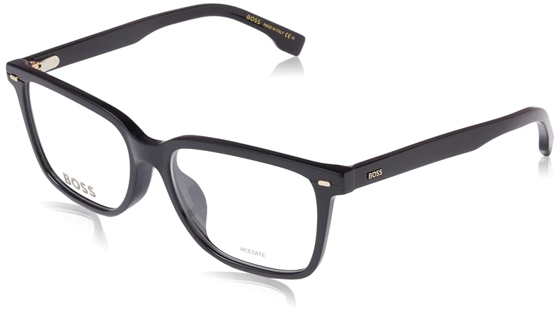 BOSS HUGO 1480/F Glasses, Black, 55 for Men, Black