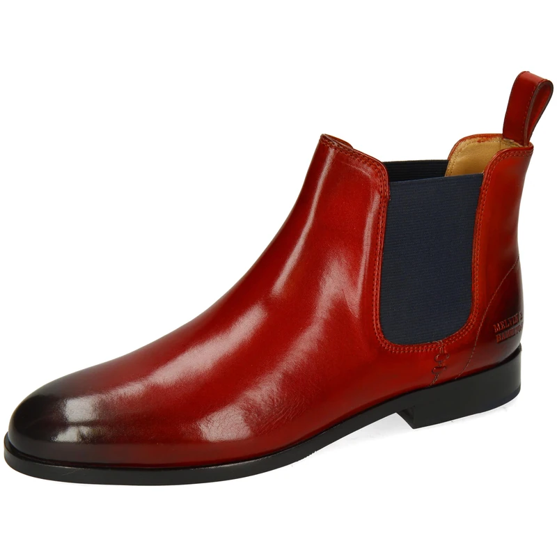 Melvin & Hamilton Women's Susan 10 Chelsea Boot, red, 6.5 UK
