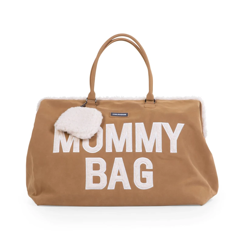 CHILDHOME, Mommy Bag, Changing Bag, Maternity, Travel Bag, Large Capacity, Changing Mat, Adjustable Shoulder Strap, Compartmentalised, Insulated Pocket, Suitcase Pocket, Suede