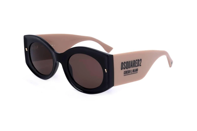 Dsquared D2 0071/s 0WM/70 BLACK BEIGE Sunglasses Men's Acetate, Standard, 51