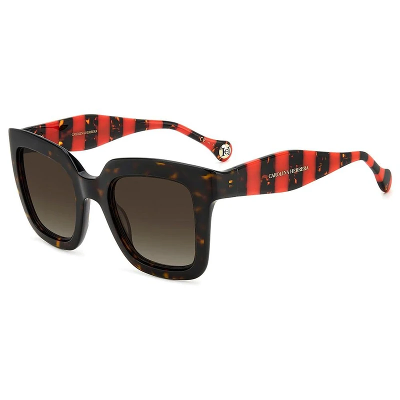Carolina Herrera Her 0087/s O63/HA HAVANA RED Sunglasses Women's Acetate, Standard, 50