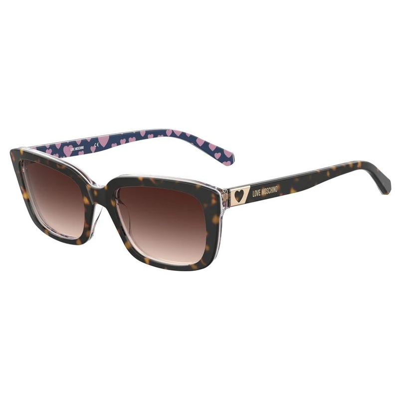 Moschino Love Mol042/s 086/HA HAVANA Sunglasses Women's Acetate, Standard, 53