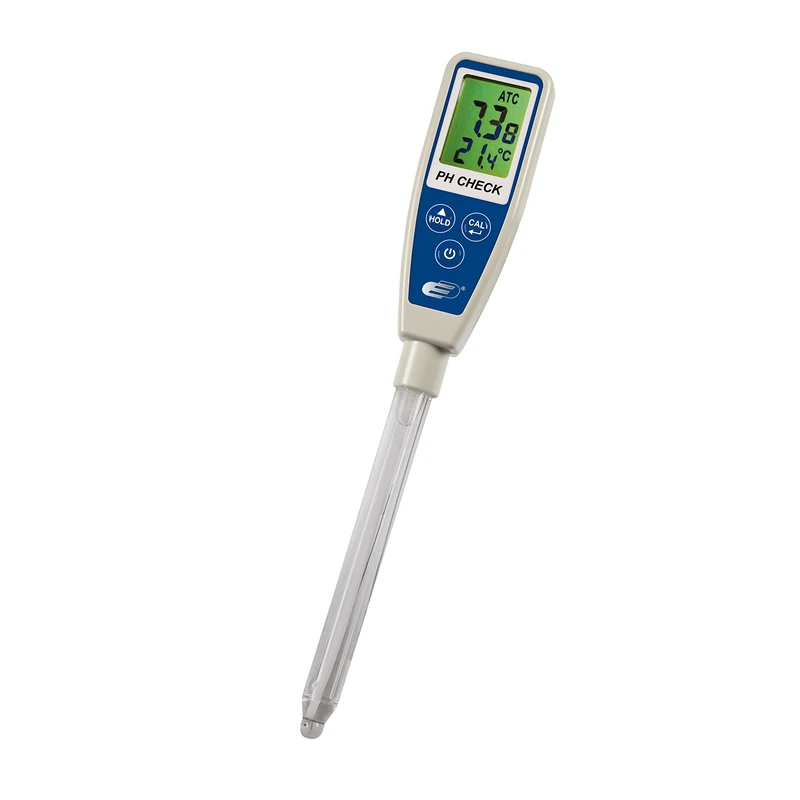 TFA Dostmann PH Check G pH Meter 31.3002.06 with Fixed Glass Electrode, IP65 Splashproof, 1-3 Point Calibration, Digital, Blue