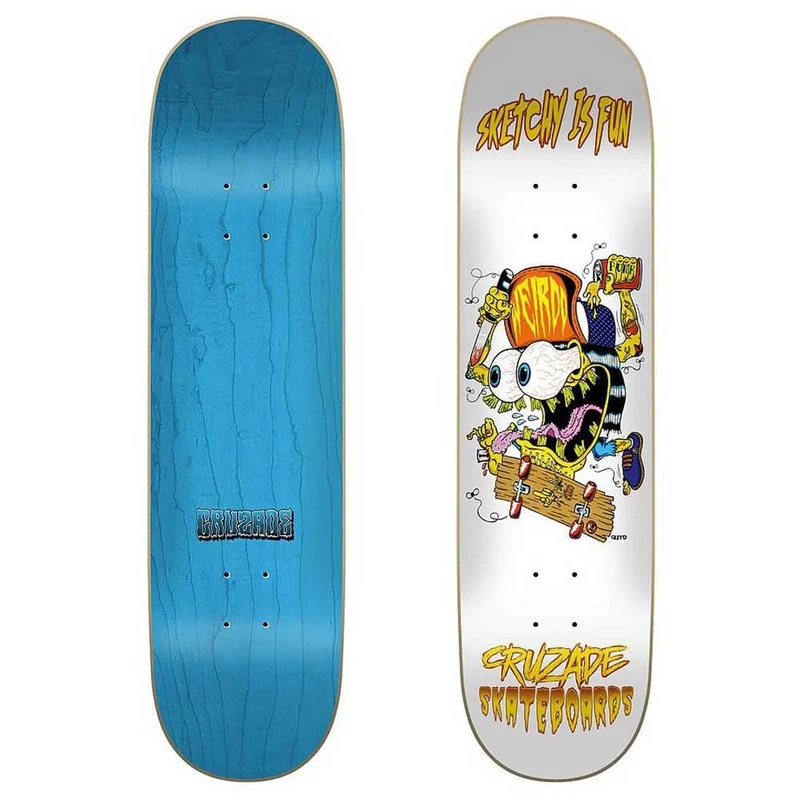 Cruzade Sketchy Is Fun 8.375"x32.36" Deck Chassis, Adults Unisex, Multicolor (Multicolor), One Size