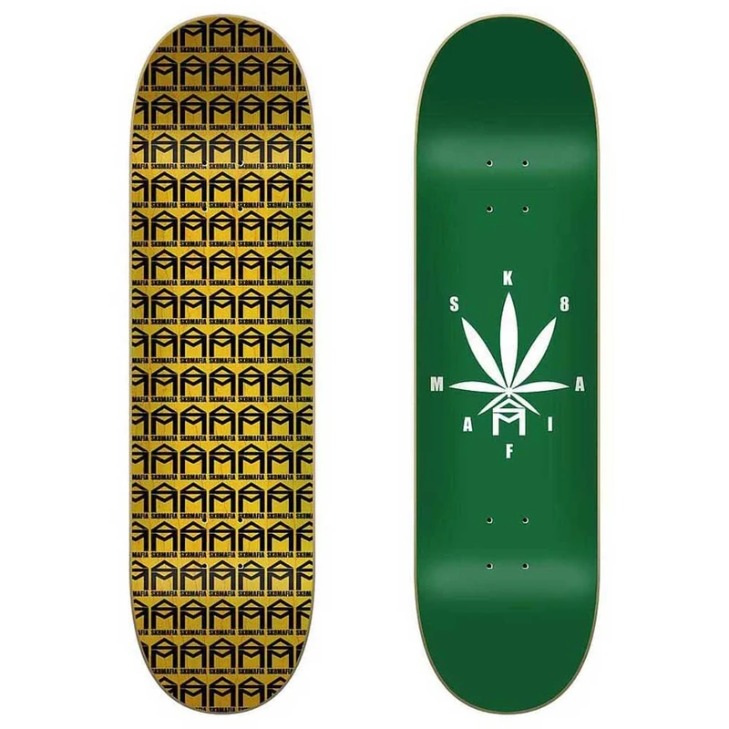 Sk8Mafia How High Green 8.625"x32" Deck Chassis, Adults Unisex, Multicolor (Multicolor), One Size