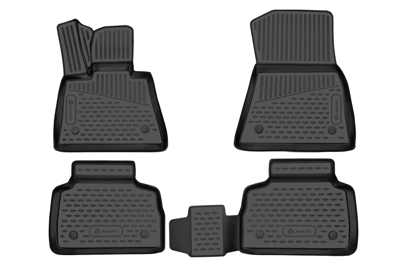 Perfectly fitting Element 3D floor mats for BMW X6 M (F96) 2019 ->, Europe, 4 pieces.