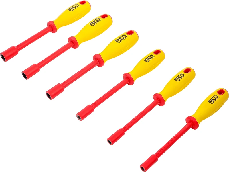 BGS 71095 | VDE Socket Screwdriver Set | Hexagon | 5.5 - 12 mm | 6 pcs.
