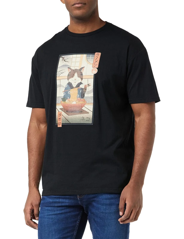 Pyramid International Japanese Ukiyo-e Shirt, Multi-Colour, Medium