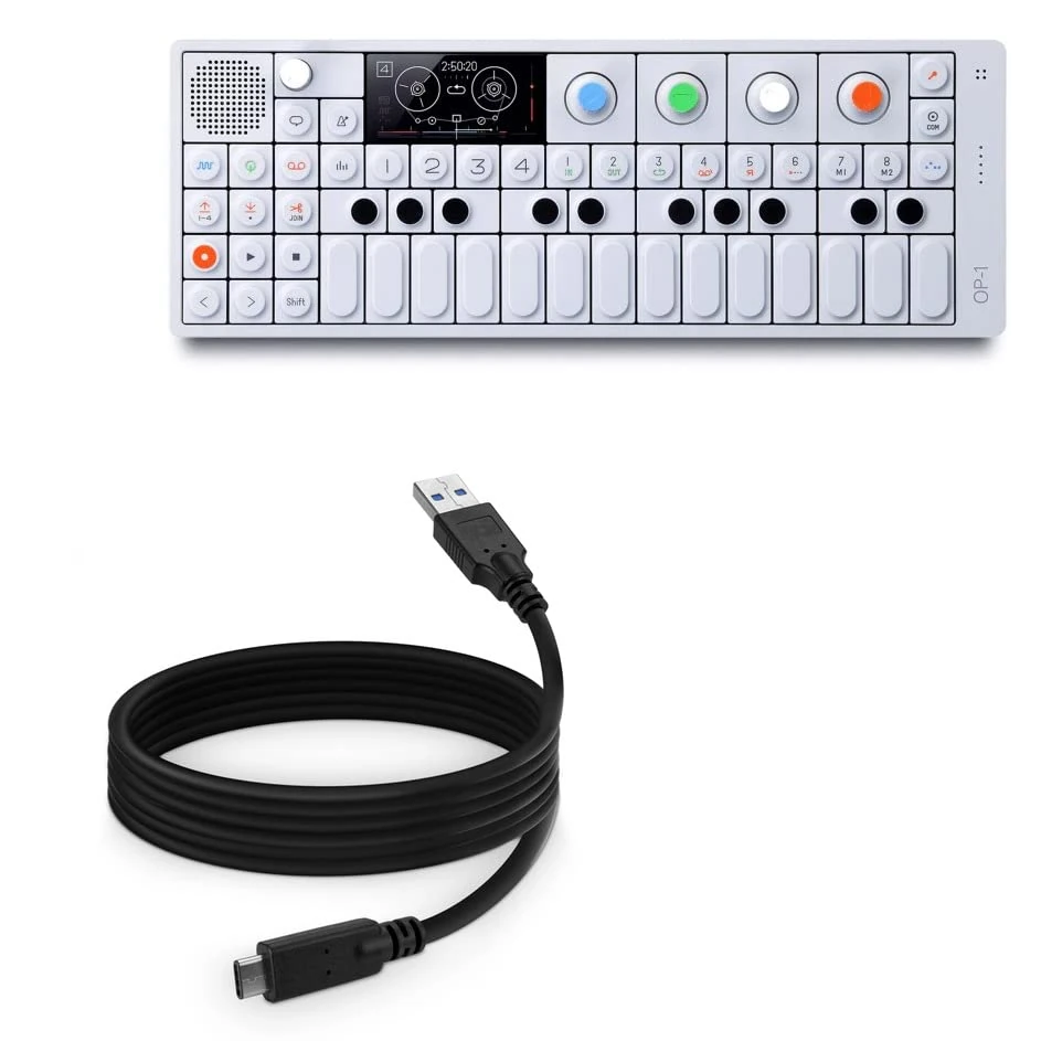 BoxWave Cable Compatible with Teenage Engineering OP-1 - DirectSync - USB 3.0 A to USB 3.1 Type C, USB C Charge and Sync Cable - 6ft - Black