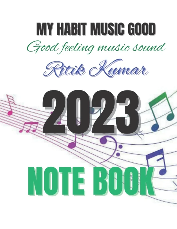 Ritik kumar, my habit music good music sound, notebook classmate, college notebook, write page 120 size 8.5×11: Ritik - Image 1