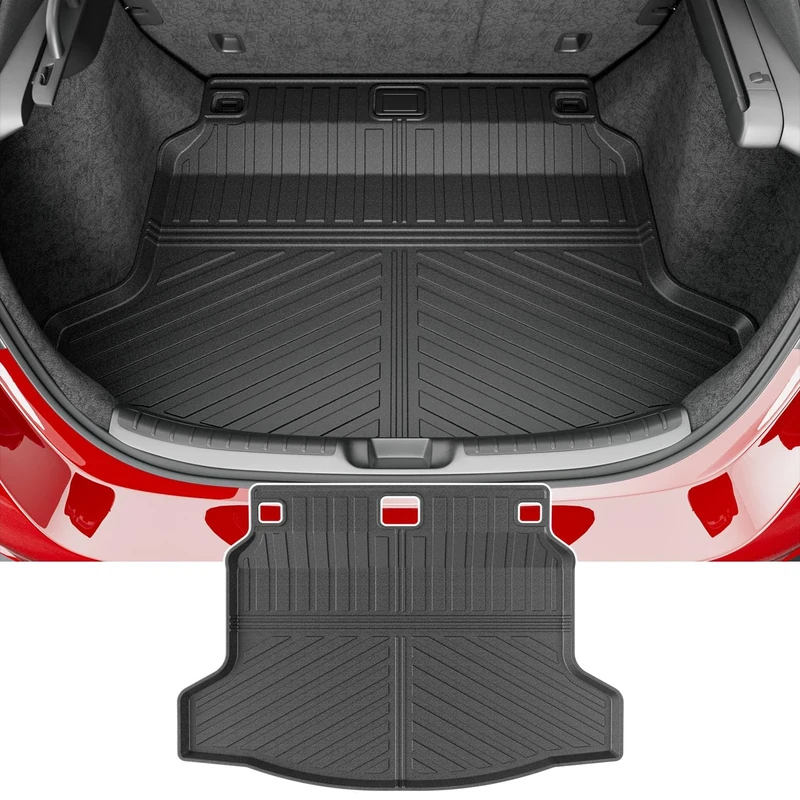 powoq Trunk Mat Compatible with 2022-2024 Honda Civic Hatchback Cargo Liner TPE Trunk Liner Cargo Mat Replacement for 2022 2023 2024 Honda Civic Accessories (Fit Hatchback, Rear Trunk Mat)
