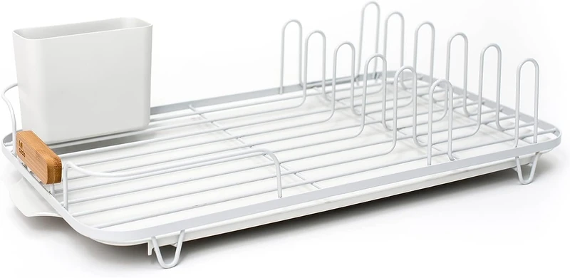 Full Circle Dish Rack, Stainless Steel 50% Certified Post-Consumer Recycled Plastic, White