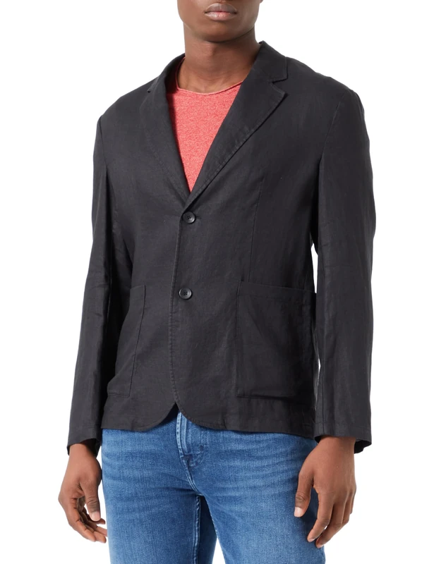 SISLEY Men's Jacket 2aghsw00z, Dark Grey 15f, 46