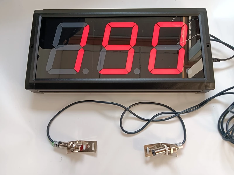 Azoou Big red 4 inch Digital Height led Counter with Infrared Sensor Count up to 999 can use Production line Counter - Image 1
