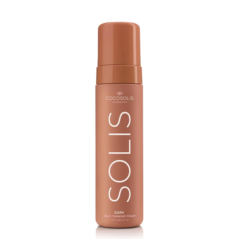 COCOSOLIS SOLIS Dark self-tanning lotion for face and body, mousse for a rich, natural and long-lasting tan, with plant-based DHA (200 ml) - Image 1