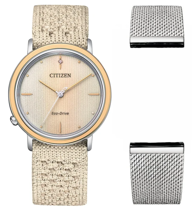 Citizen Women's Analogue Eco-Drive Watch with a Fabric Band L Ambiluna Collection