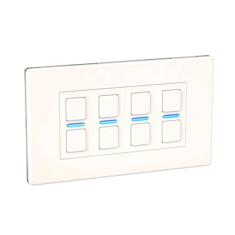 Lightwave LP24WHMK2 Smart Dimmer with Energy Monitoring, 4 Gang, White Metal - Works with Alexa, Google Assistant, HomeKit. iOS & Android Compatible