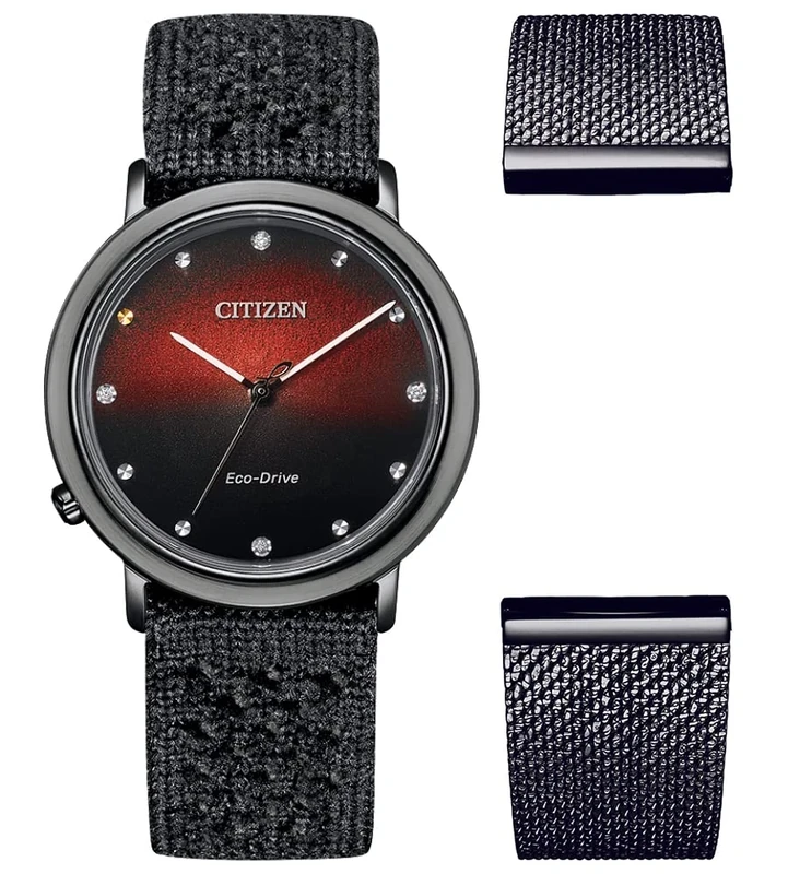 Citizen Women's Analogue Eco-Drive Watch with a Fabric Band L Ambiluna Collection