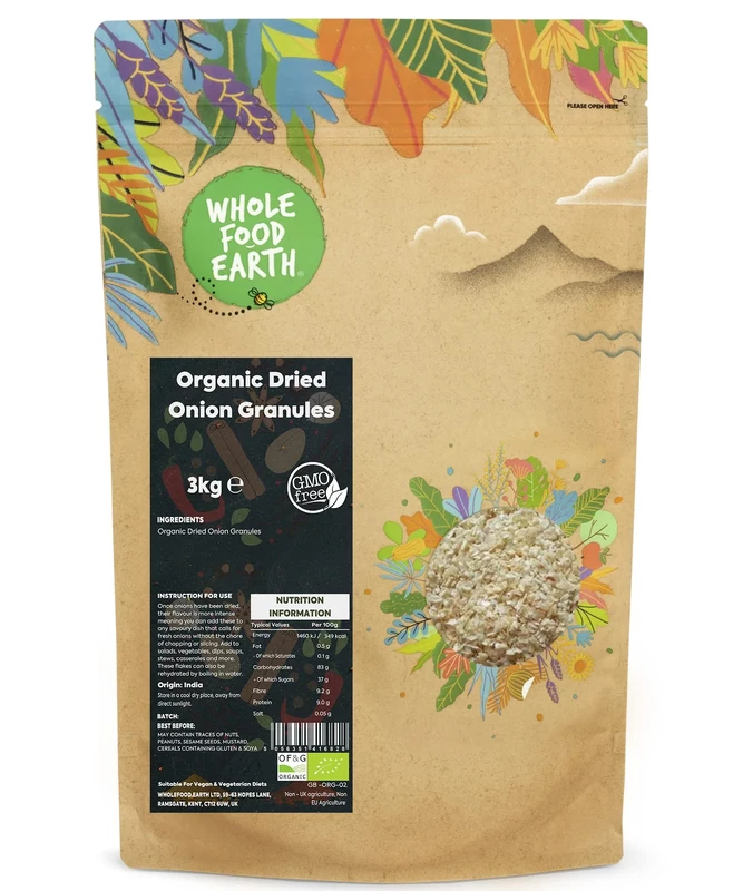 Whole Food Earth Organic Dried Onion Granules 3 kg