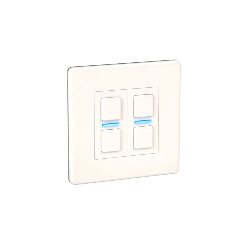 Lightwave LP22WHMK2 Smart Dimmer with Energy Monitoring, 2 Gang, White Metal - Works with Alexa, Google Assistant, HomeKit. iOS & Android Compatible