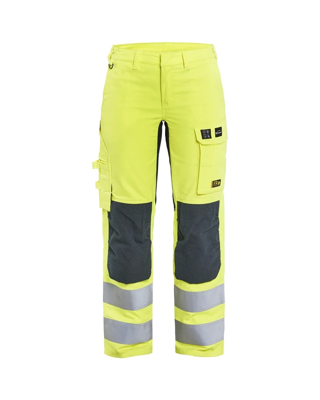 BLAKLADER Women's Inherent Multinorma Elasticated Trousers, Yellow/Blue, S