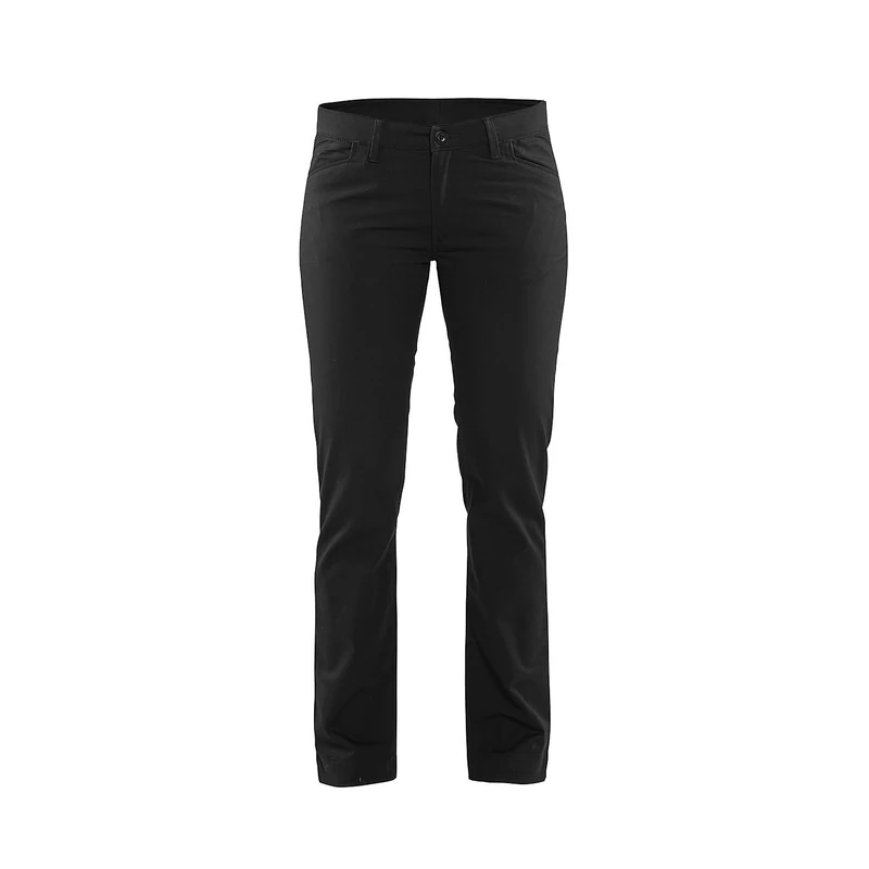 BLAKLADER Women's Chinos with Elastic Two-Way Stretch Chino Trousers, Black, S