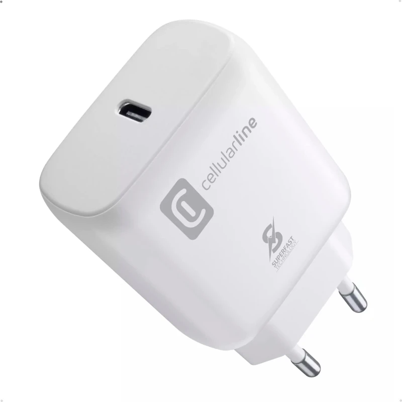 Cellularline | Caricabatterie da Rete | Super Fast Charge PD 25W - Carica alla Massima Velocità i Dispositivi Samsung Compatibili e dotati di connettore USB-C.