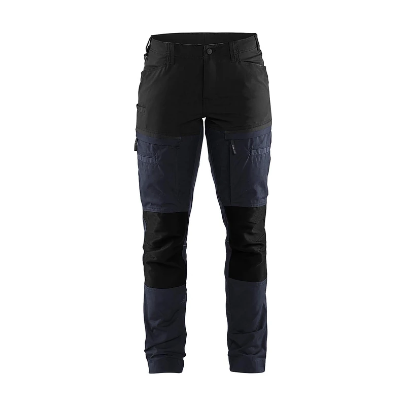 BLAKLADER Women's Elasticated Trousers, Blue/Black, XXL