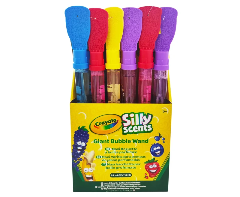 Crayola - Silly Scents Set of 24 Scented Soap Bubbles with Display, Party Gift, Gadgets for Birthdays and Parties for Children, Age 5 Years, A1-2513