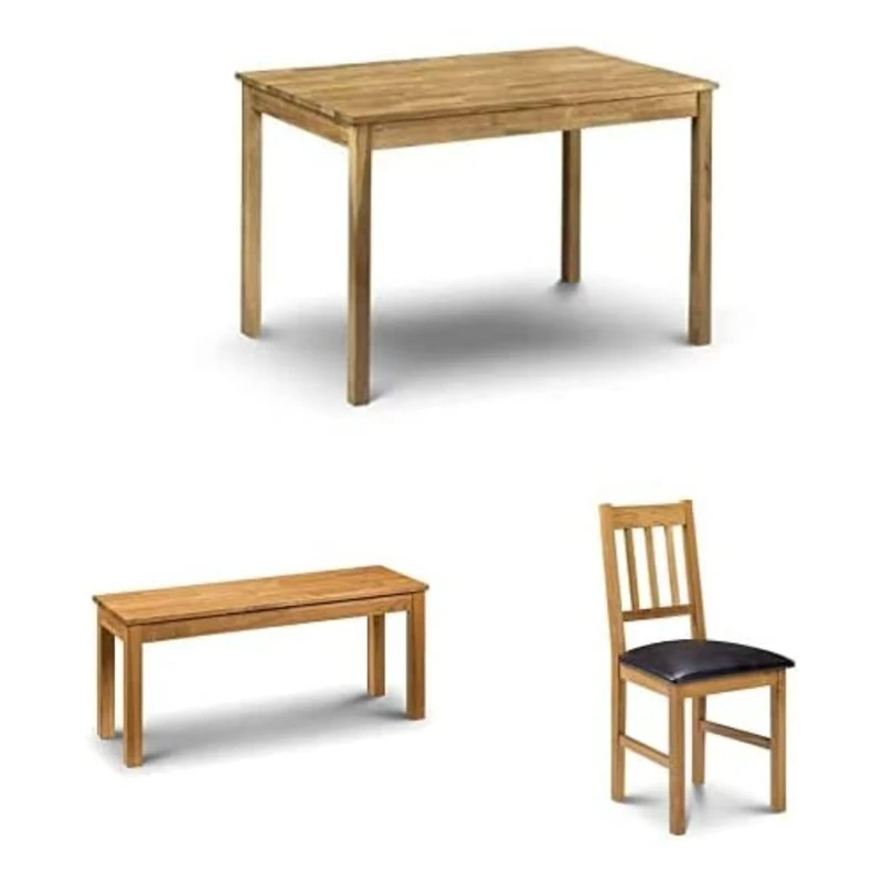 Julian Bowen Set Of Coxmoor Rectangular Table & Bench & 2 Chairs