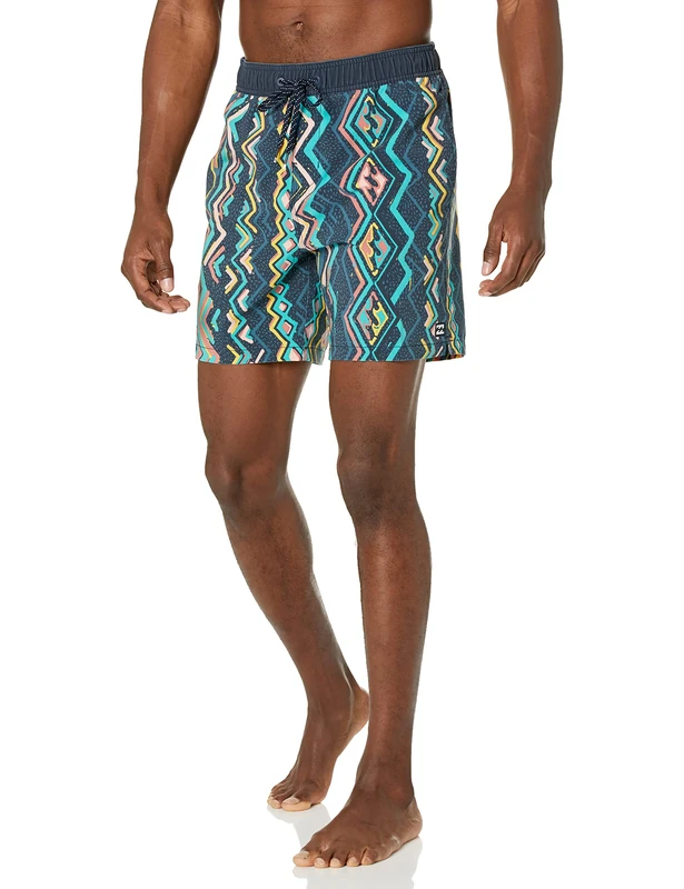 BILLABONG Men's Elastic Waist Stretch Sundays Layback Boardshort Swim Short Trunk, 17 Inch Outseam Board, Blue Haze, Medium - Image 1