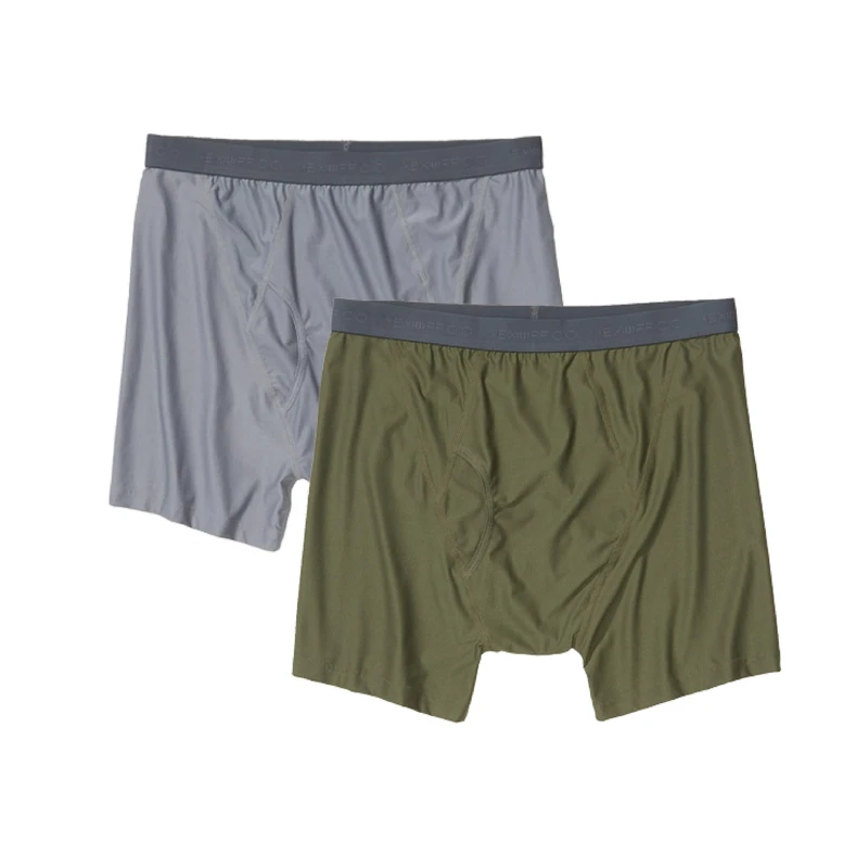 ExOfficio Men's Give-n-go 2.0 Boxer Brief 6"-Cool and Breathable Underwear for Active Pack of 2, Steel Onyx/Nori, XXL - Image 1