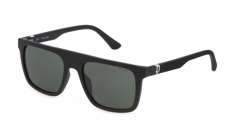 Police Men's Sunglasses SPLF61E Beyond Lite 2, Matt Black, 55