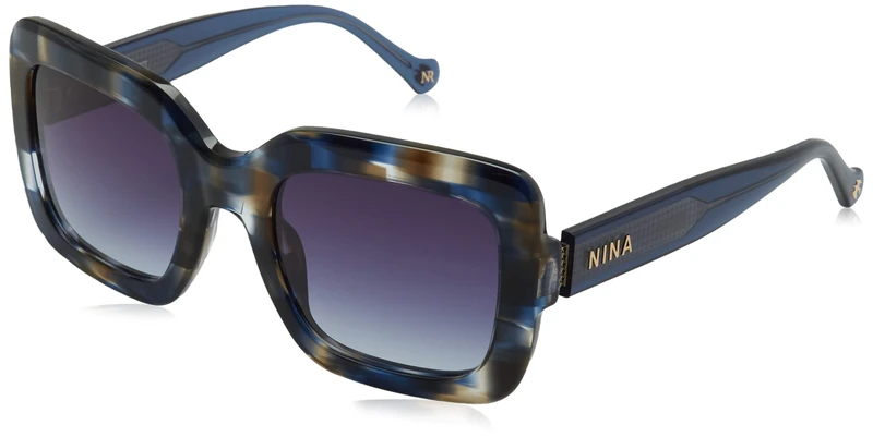 GRUPO OPTICO 1910 SUNGLASSES Nina Ricci - MAT: Cellulose acetate_C: SHINY BLUE PATTERN BROWN D: 140x23 / Female