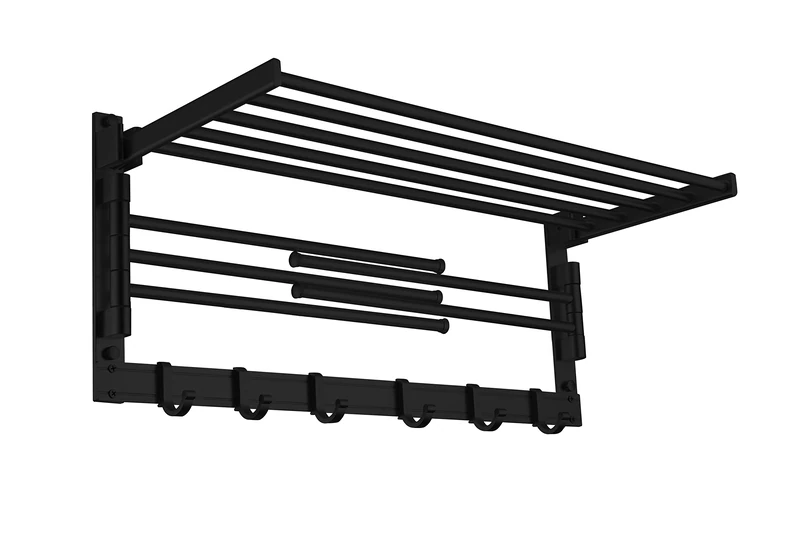 Görbach Aluminium Towel Rail Towel Rack Matt Black (5-60MS)