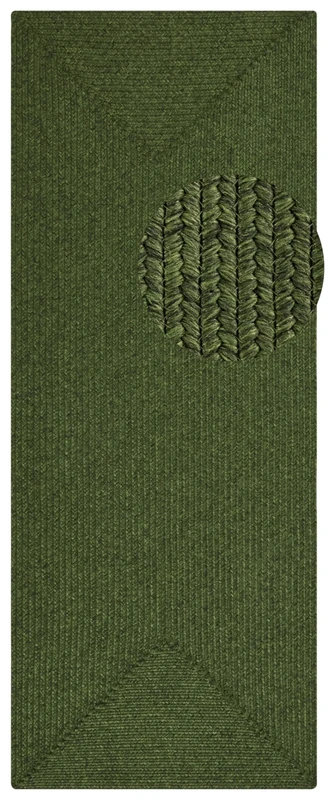 NORTHRUGS Trenzado Indoor and Outdoor Rug Weatherproof - Easy Care Handmade Look for Indoor and Outdoor Use Woven Outdoor Rug Runner for Balcony, Patio, Living Room, Garden - Green, 80 x 200 cm