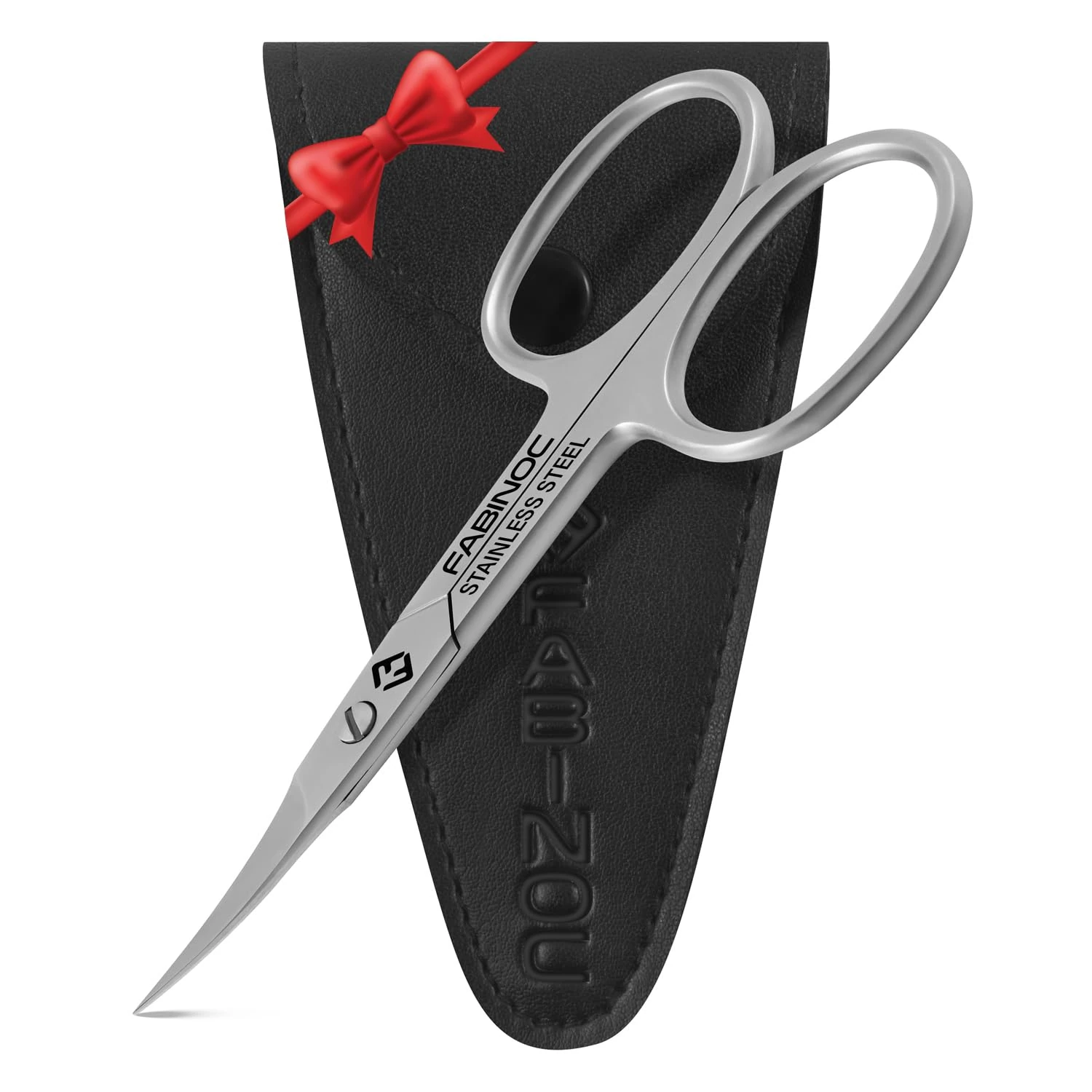 FABINOC® Curved Cuticle Scissors | German Quality Stainless Steel Multi-Purpose Sharp Manicure Scissors for Men & Women