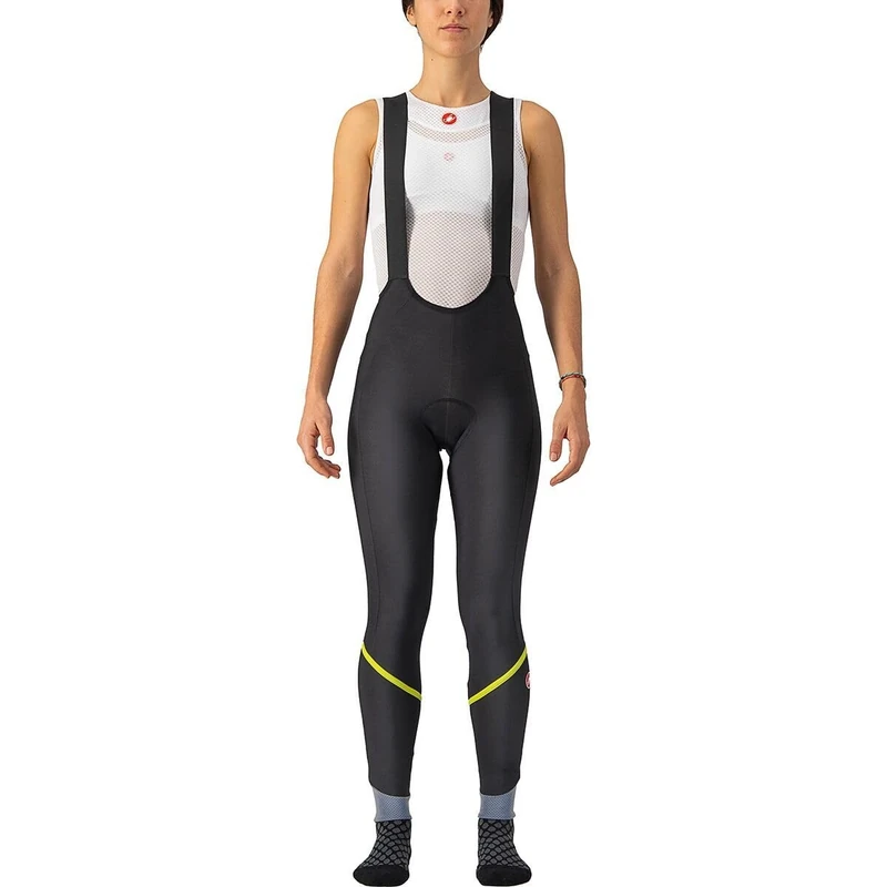 CASTELLI 4522550-790 VELOCISSIMA DT BIBT Women's Tights Black/Electric Lime-Silver REF S