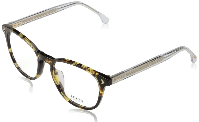 Lozza VL4291 Glasses, Shiny Yellow Havana, 50 Unisex Adult, Shiny Yellow Havana