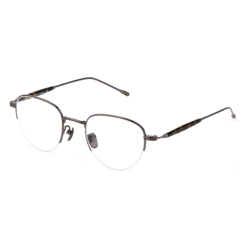 Lozza VL2407 Glasses, Total Shiny Gun, 49 for Men, Total Shiny Gun