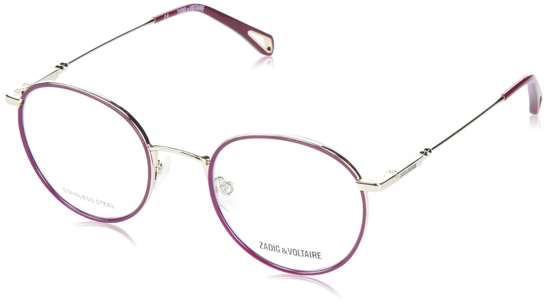 ZADIG&VOLTAIRE VZV330 Glasses, Shiny Light Gold, 49 for Women, Shiny Light Gold