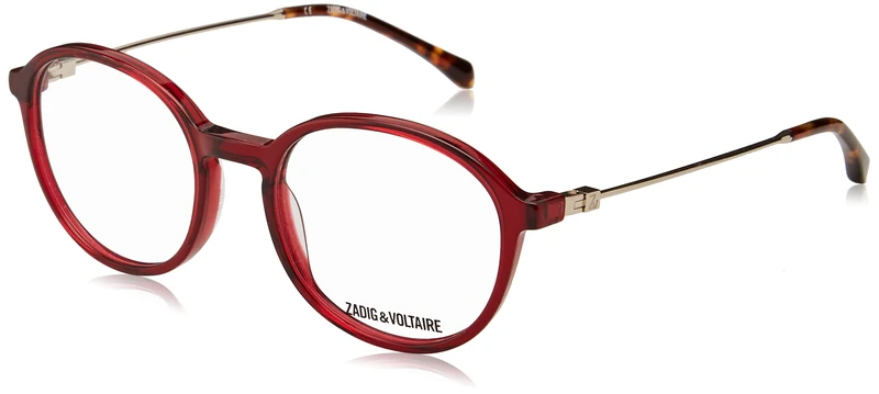 ZADIG&VOLTAIRE VZJ033 Glasses, Shiny TRANSP-Dark Bordeaux, 48 Child, Shiny Transp-dark Bordeaux, UK 20