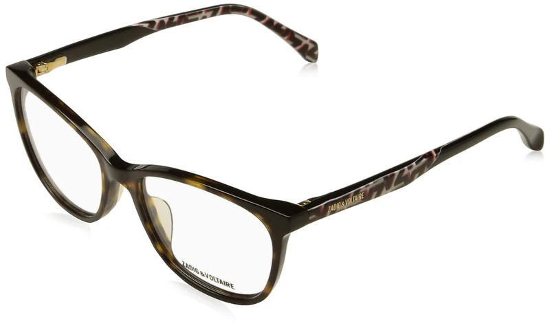 ZADIG&VOLTAIRE VZV299 Glasses, Shiny Dark Havana, 52 for Women, Shiny Dark Havana, UK 24