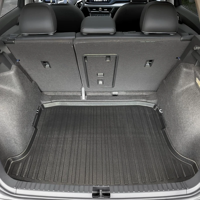 Premium Cargo Liner for Volkswagen Taos 2021-2024 Front Wheel Drive Only - 100% Protection - Custom Fit Car Trunk Mat - Easy-to-Wash & All-Season Black Cargo Mat 3D Shaped Laser Measured Trunk Liners