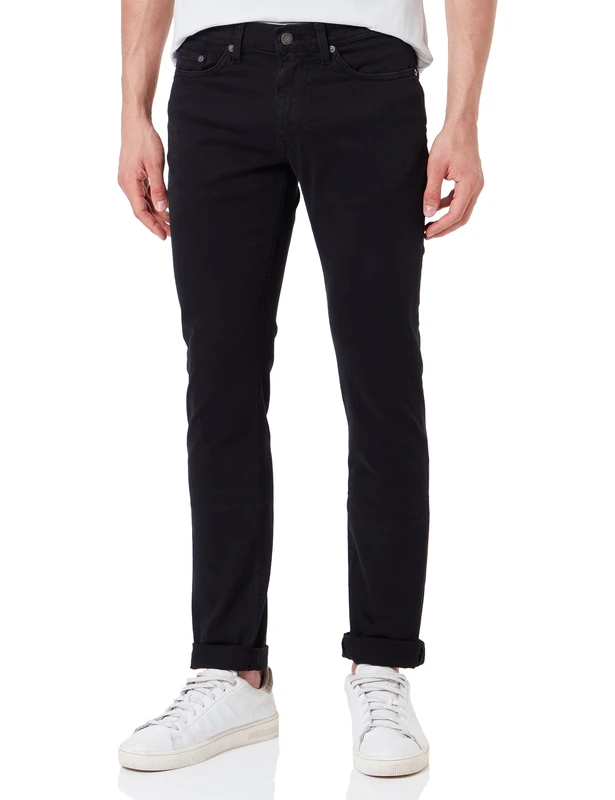 GANT Men's Slim Desert Jeans, Black, Standard, Black, 36 W/30 L