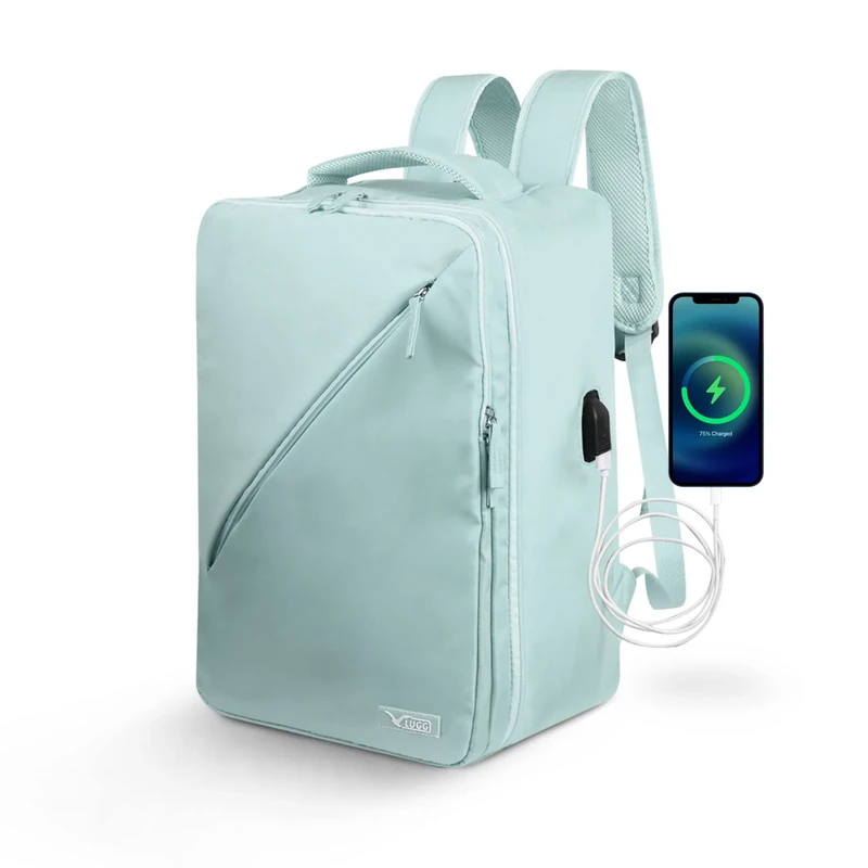 LUGG Laptop Backpack USB Charging & Headphone Port Water Resistant Padded Shoulder Strap Ideal Rucksack for Business (40x30x20cm)