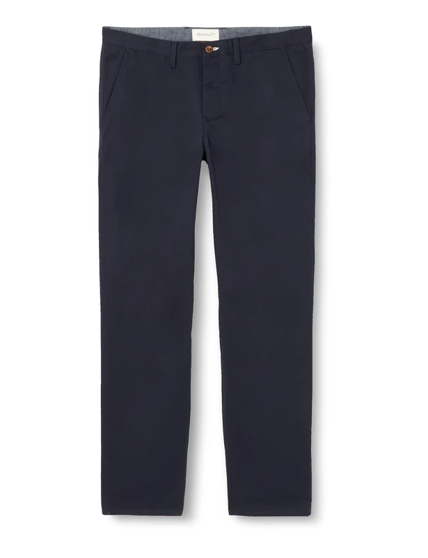 GANT Men's Slim Twill Chinos Classic Trousers, Navy, Standard, Navy, 36 W/36 L